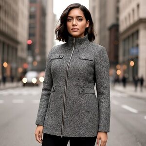 Nautica Black & Gray Tweed Jacket